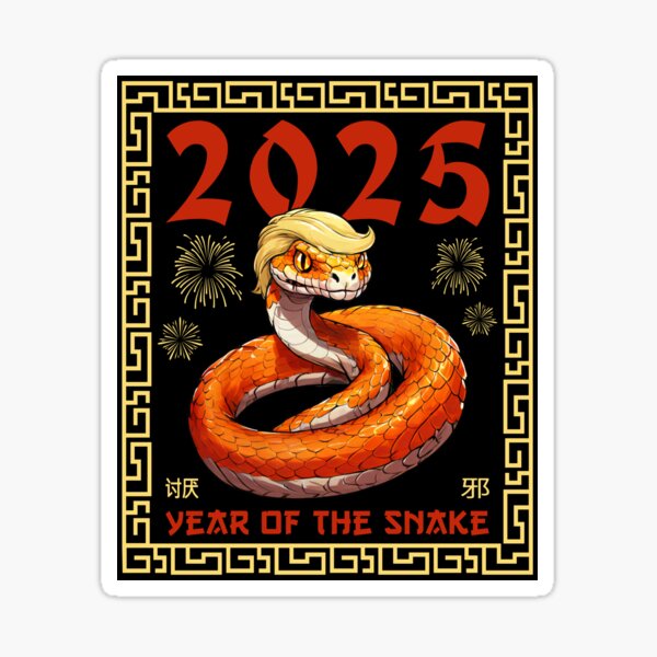 Year Of The Trump Snake 2025 Sticker