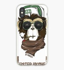 HIPSTER MONKEY design iPhone Case
