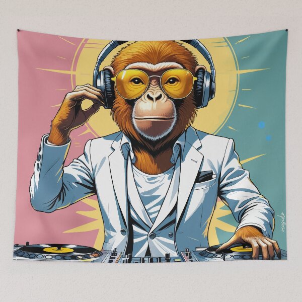 Item preview, Dj monkey designed and sold by ocusido.