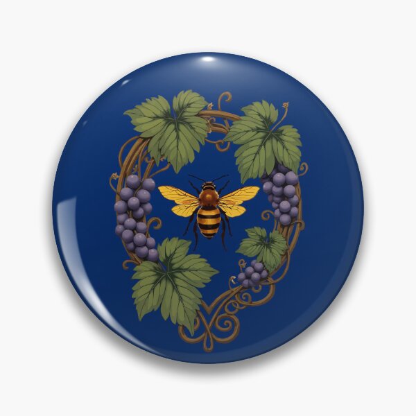 Item preview, Arkansan State Honey Bee And Grape Vine Vector Design designed and sold by taiche.