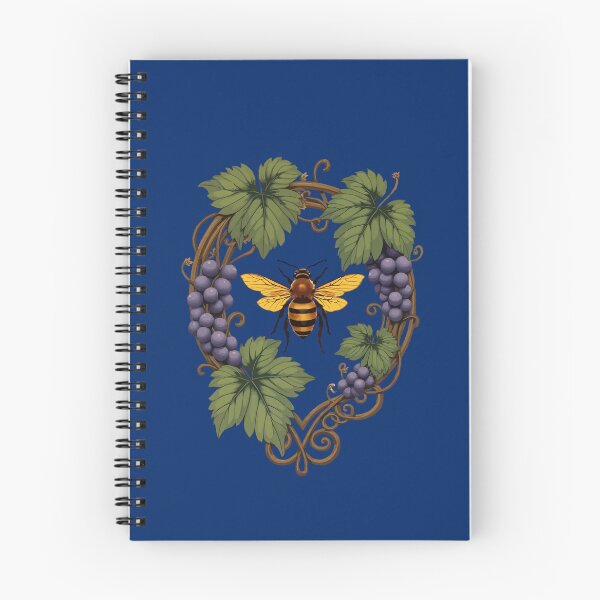 Item preview, Arkansan State Honey Bee And Grape Vine Vector Design designed and sold by taiche.
