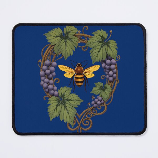 Item preview, Arkansan State Honey Bee And Grape Vine Vector Design designed and sold by taiche.