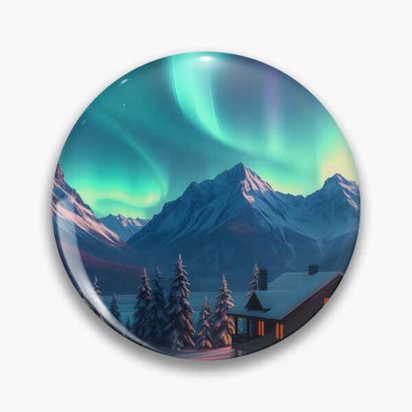 Item preview, Scene in forest with Northern Lights designed and sold by Arusikd.