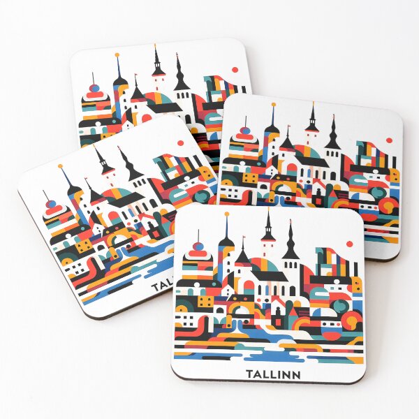 Item preview, Tallinn Cubism Art – Medieval Charm with a Modern Twist designed and sold by OzzFrequency.