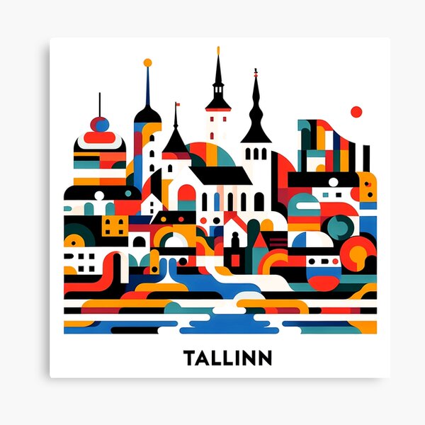 Item preview, Tallinn Cubism Art – Medieval Charm with a Modern Twist designed and sold by OzzFrequency.