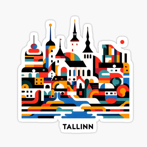 Item preview, Tallinn Cubism Art – Medieval Charm with a Modern Twist designed and sold by OzzFrequency.