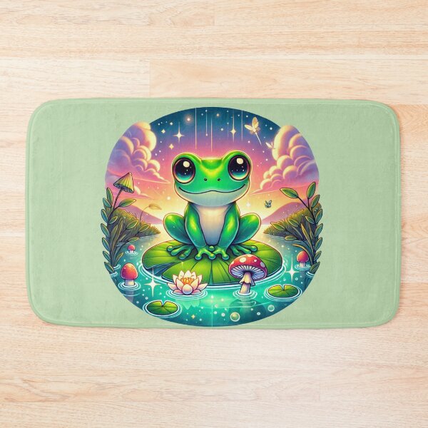 Item preview, Frog on Magical Lily Pad designed and sold by KittyKatto.