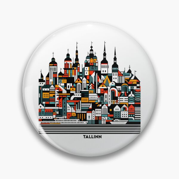 Item preview, Tallinn Cubism Art – Medieval Charm with a Modern Twist designed and sold by OzzFrequency.