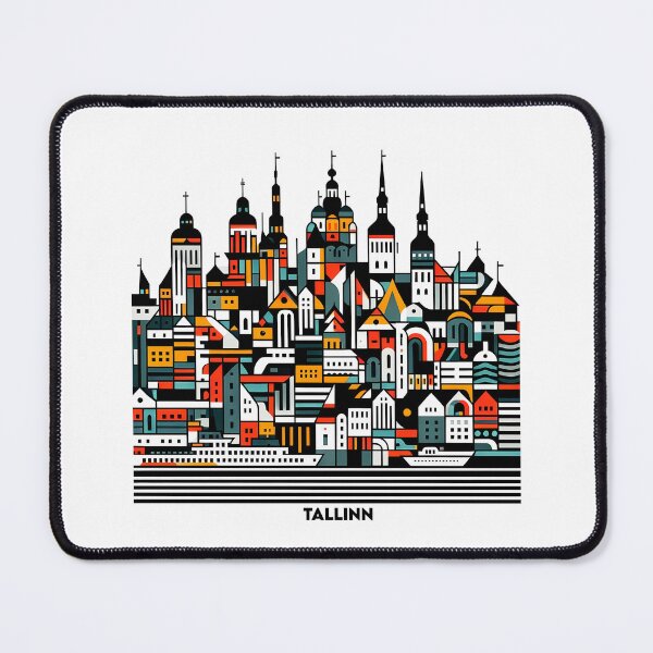 Item preview, Tallinn Cubism Art – Medieval Charm with a Modern Twist designed and sold by OzzFrequency.