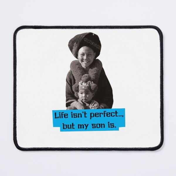 Item preview, Black and White Smile Mon and Son Northern Thailand Mien Tribe designed and sold by Bspaces.
