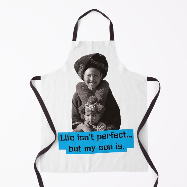 Item preview, Black and White Smile Mon and Son Northern Thailand Mien Tribe designed and sold by Bspaces.