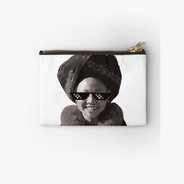 Item preview, Black and White Smily Mon and Son Northern Thailand Mien Tribe designed and sold by Bspaces.