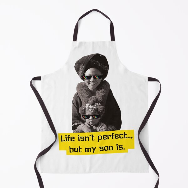 Item preview, Black and White Smily Mon and Son Northern Thailand Mien Tribe designed and sold by Bspaces.