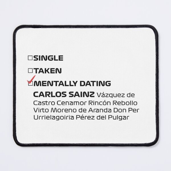 Item preview, Mentally Dating Carlos Sainz Full Name ver. (F1 Driver) designed and sold by PoleToWin.