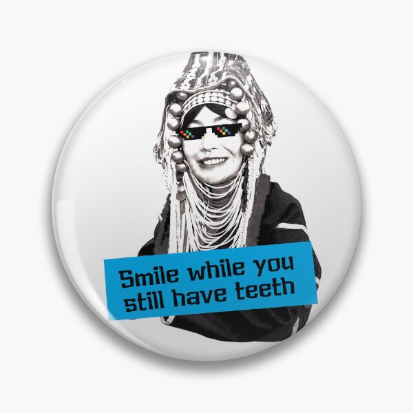 Item preview, Portrait Black and White Smile Akha woman Northern Thailand Tribe designed and sold by Bspaces.