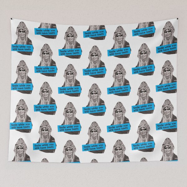 Item preview,  Portrait Black and White Smile Akha woman Northern Thailand Tribe designed and sold by Bspaces.