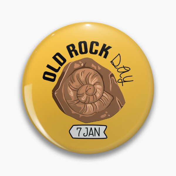 Item preview, 7 January Old Rock Day - Wacky Holidays designed and sold by ChemicalXShop.