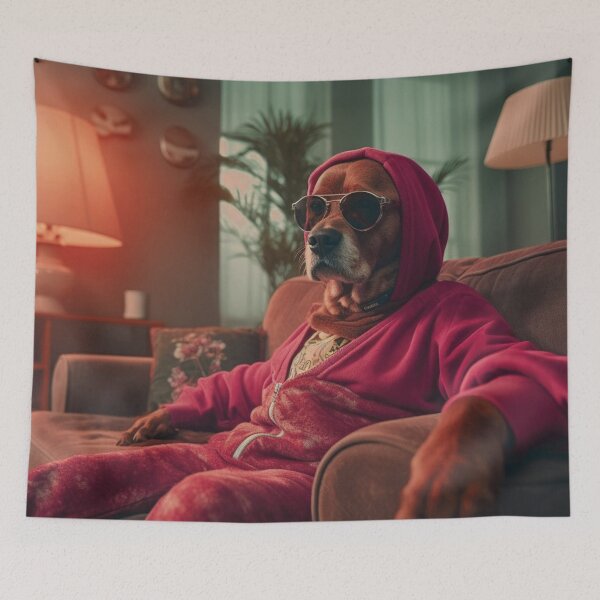 Item preview, cool dog on the sofa designed and sold by Mauswohn.