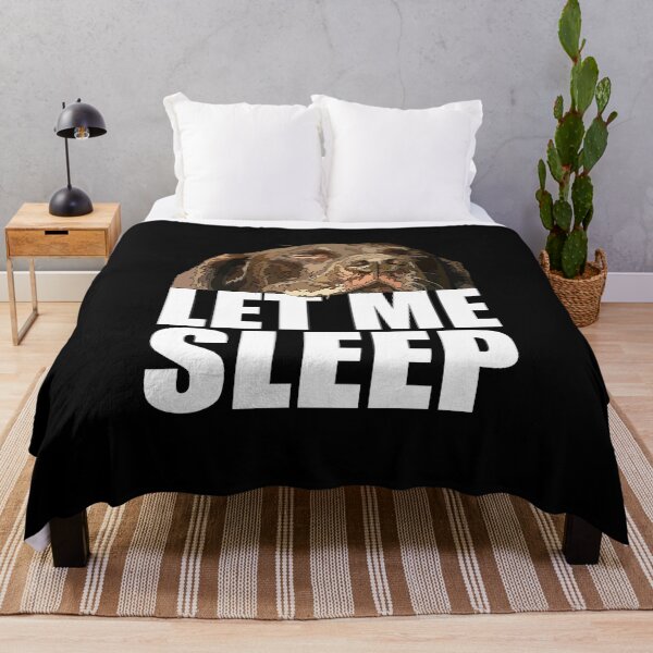 Item preview, Chocolate Lab Let Me Sleep Dog designed and sold by Just-Arts-4U.