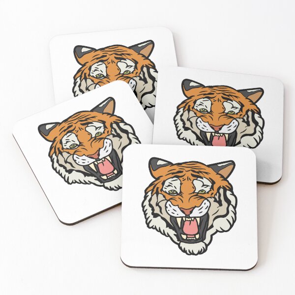 Item preview, Tiger Face Sticker designed and sold by hsstudio2025.