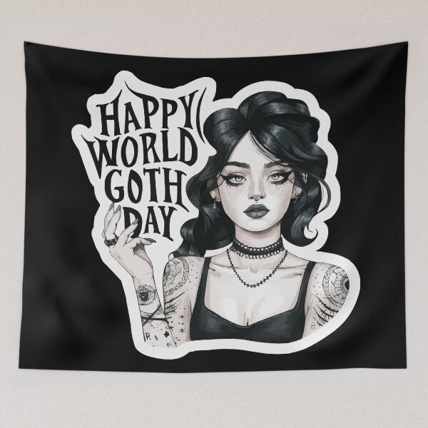 Item preview, Happy World Goth Day designed and sold by UrbanChillz.