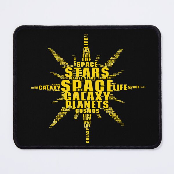 Item preview, Space typography - Astral Sun Shape World Cloud designed and sold by FurrFunPrints.