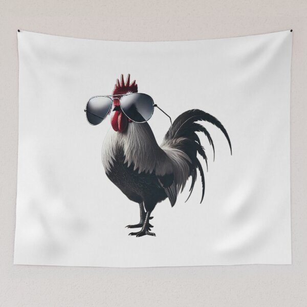 Item preview, Cool Rooster in Aviator Sunglasses designed and sold by KittyKatto.