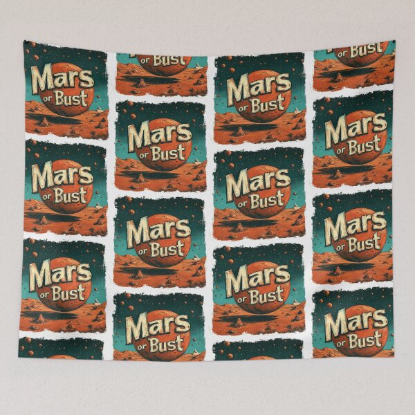 Item preview, Futuristic 'Mars or Bust' Space Art – Bold Designs for Galactic Dreamers designed and sold by Ignorant-Artist.