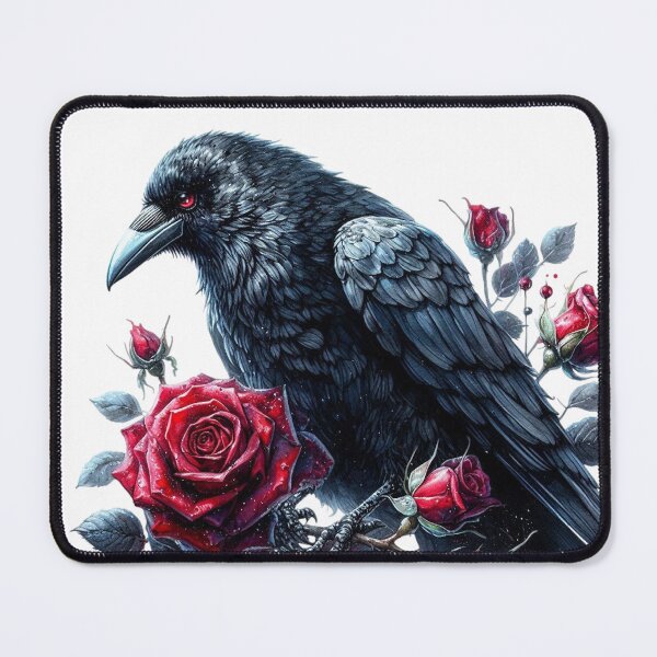 Item preview, Gothic Raven with Roses designed and sold by vansausart.