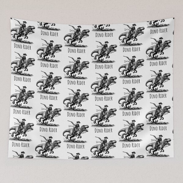 Artikelvorschau, Cowboy Dino Rider, Cowboy reitet auf einem Dinosaurier im Origami-Stil, Lustige Shirts für Männer und Frauen entworfen und verkauft von DekoDesignsHub.