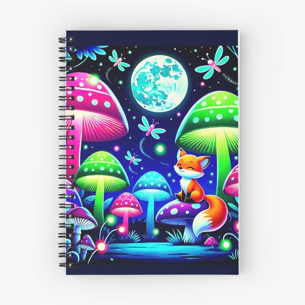 Item preview, Neon Forest Fantasy with Fox and Fireflies designed and sold by Taans-Creation.