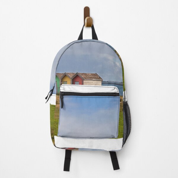 Item preview, Coastal Beach Huts at Blyth with St Mary's Lighthouse designed and sold by David Patterson.
