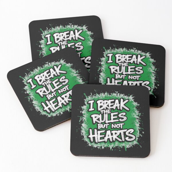 Item preview, I break rules but not hearts designed and sold by UrbanChillz.