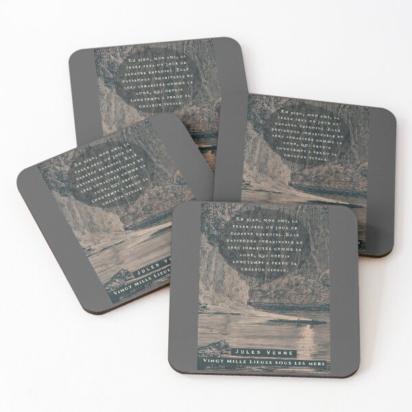 Item preview, Citation de Jules Verne: Eh bien, mon ami, la terre sera un jour ce cadavre refroidi. Elle deviendra inhabitable et sera inhabitée comme la lune, designed and sold by artbleed.