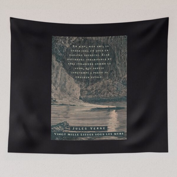 Item preview, Citation de Jules Verne: Eh bien, mon ami, la terre sera un jour ce cadavre refroidi. Elle deviendra inhabitable et sera inhabitée comme la lune, designed and sold by artbleed.