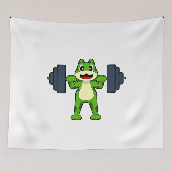 Item preview, Frog Bodybuilder Dumbbell Bodybuilding designed and sold by Snabdesign84.