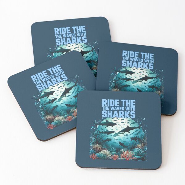 Item preview,  Dangerous Sharks circiling6-aquatic  Summer theme designed and sold by CosmicNook1.