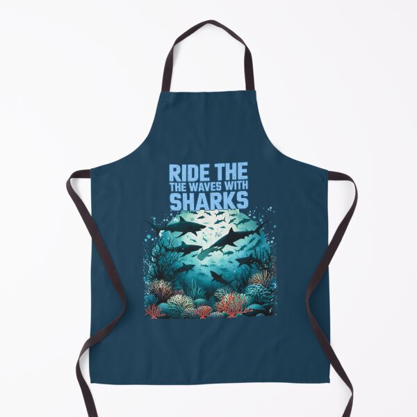 Item preview,  Dangerous Sharks circiling6-aquatic  Summer theme designed and sold by CosmicNook1.