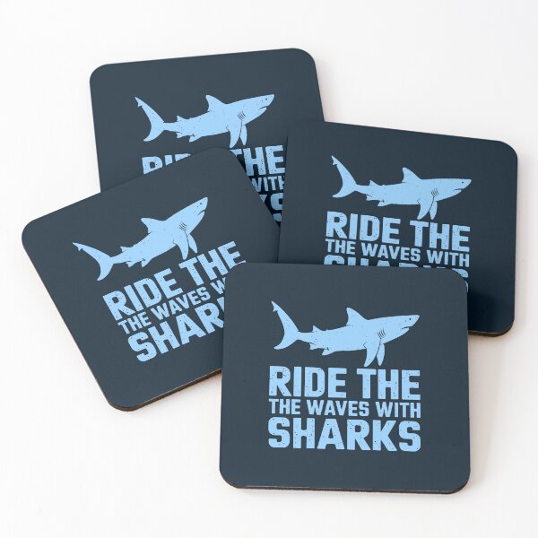 Item preview, Dangerous Sharks circiling 7-aquatic  Summer theme designed and sold by CosmicNook1.