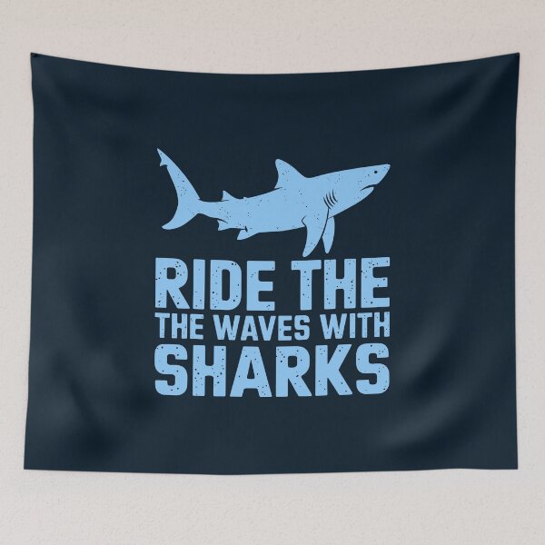 Item preview, Dangerous Sharks circiling 7-aquatic  Summer theme designed and sold by CosmicNook1.