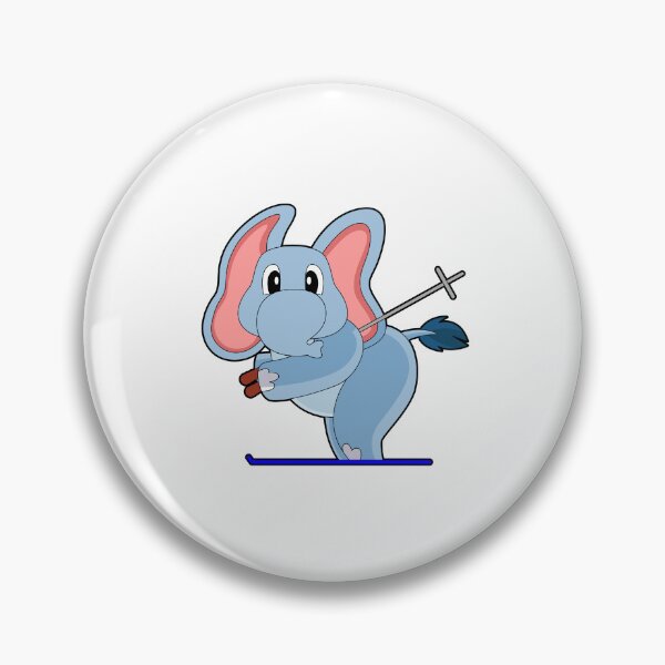 Item preview, Elephant Ski Skier Ski poles designed and sold by Snabdesign84.