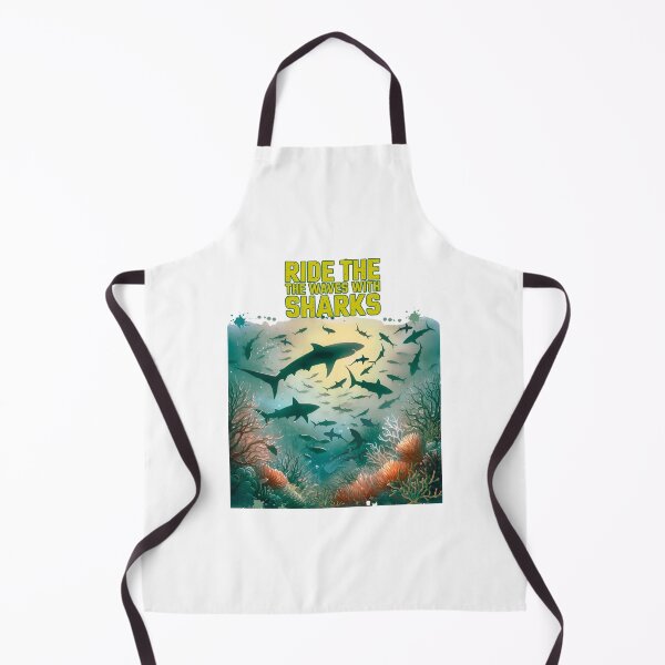 Item preview, Dangerous Sharks circiling 8-aquatic Summer theme designed and sold by CosmicNook1.