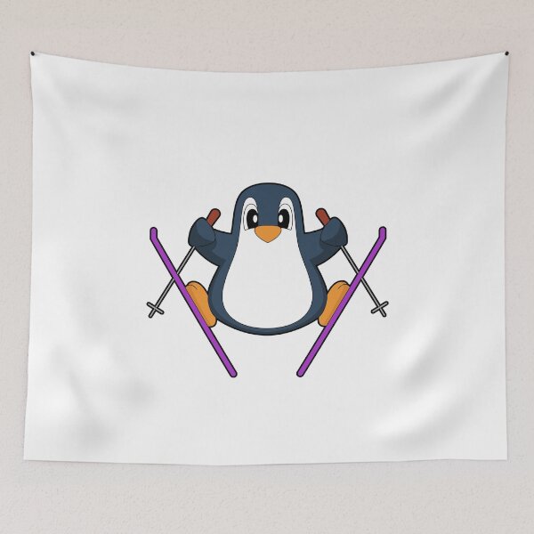 Item preview, Penguin Ski Skier Ski poles designed and sold by Snabdesign84.