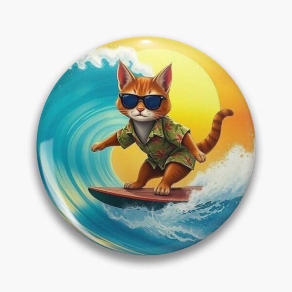 Item preview, Surfer Cat in the tube designed and sold by JackFreestone.