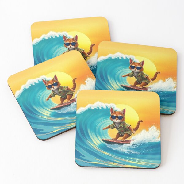 Item preview, Surfer Cat in the tube designed and sold by JackFreestone.