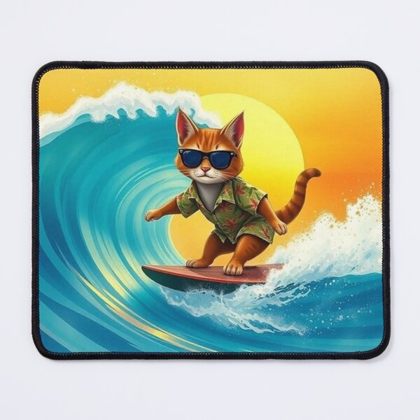 Item preview, Surfer Cat in the tube designed and sold by JackFreestone.