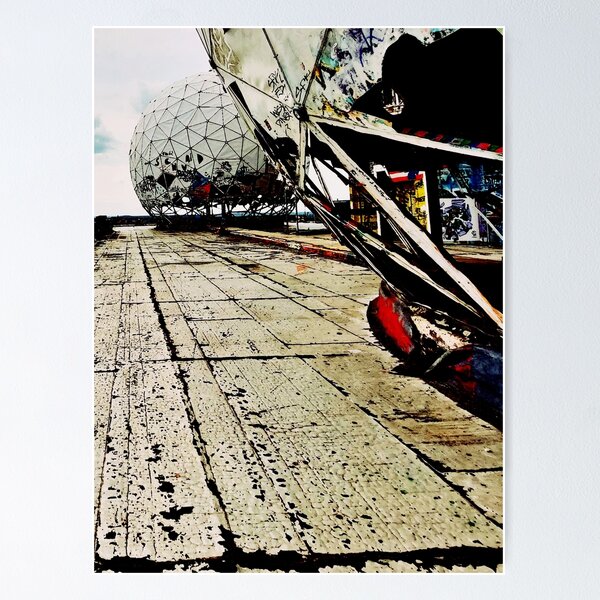 Item preview, Devils Mountain Berlin (Teufelsberg) (processed & oil painting effect) designed and sold by heinrich.