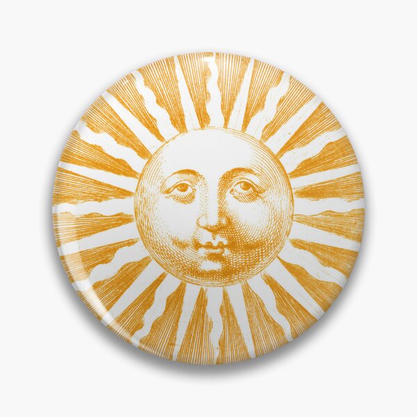 Item preview, Cute Antique Celestial Orange Yellow Sun Face designed and sold by tanjica.