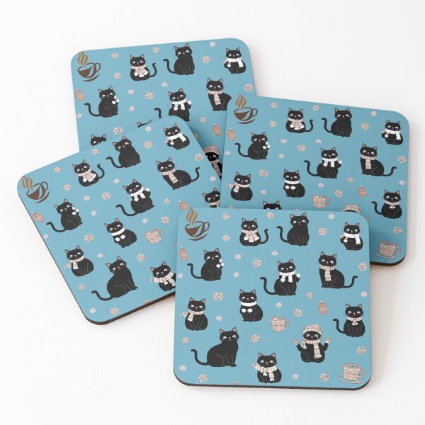 Item preview, Cozy Winter Vibes Black Cat Coffee Companion designed and sold by Kia Blaze.