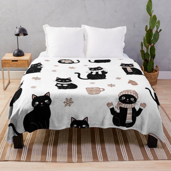 Item preview, Cozy Winter Vibes Black Cat Coffee Companion designed and sold by Kia Blaze.